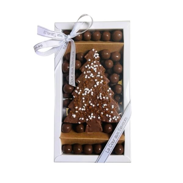 Mon Beau Sapin... Praliné croquant et ses perles croustillantes au chocolat lait. Composition de 195 g environ